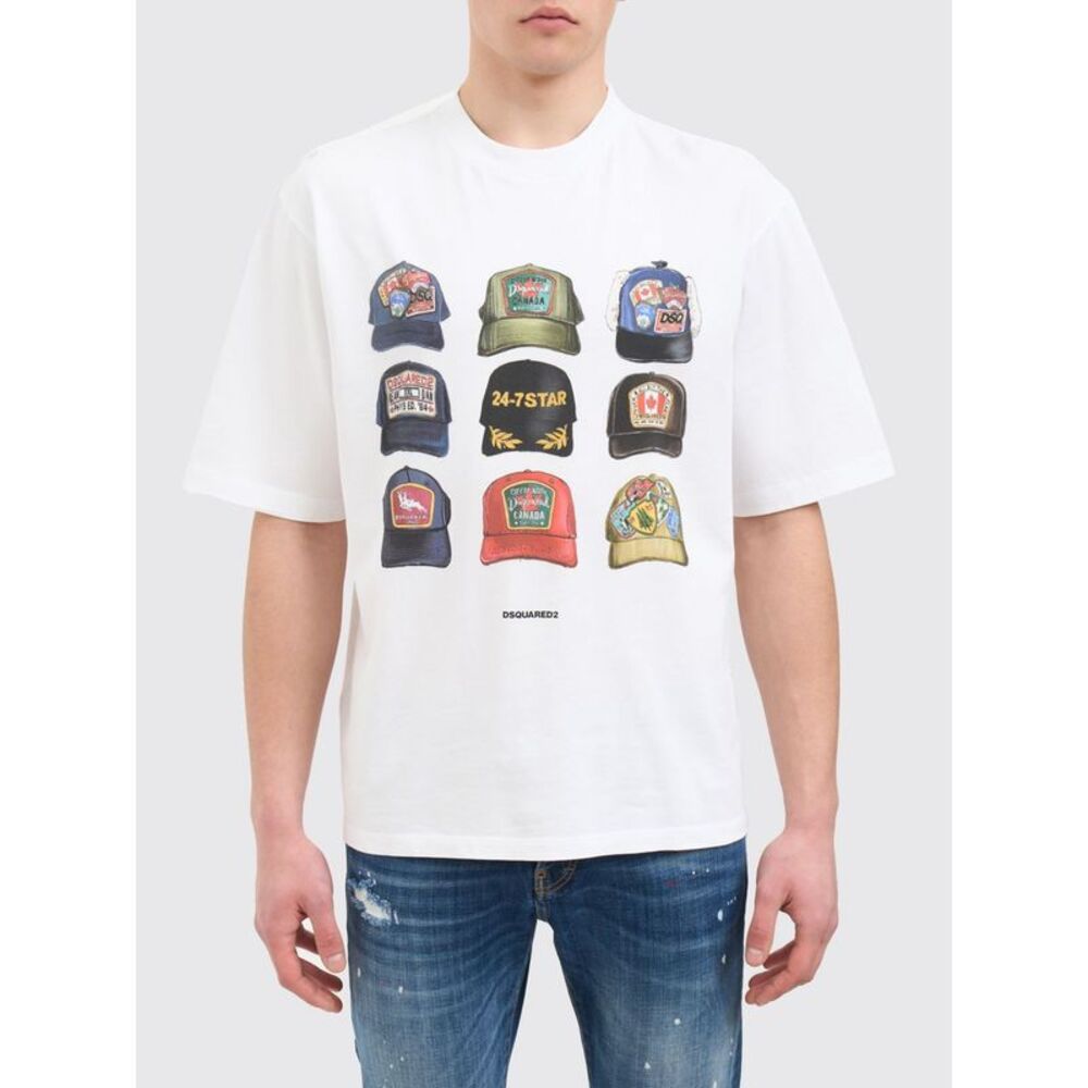 Dsquared2 Men Dsquared2 Cotton Printed T-Shirt